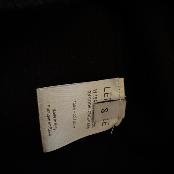 LEMAIRE Black Wool Cardigan Sweater - Size Small - High Neck Ballon Sleeve - Picture 6 of 6